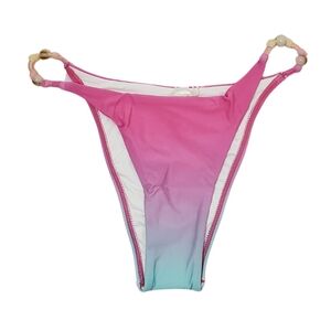 L SPACE Women's Devon Bitsy Bikini Bottoms with Bead Detail NWT!
